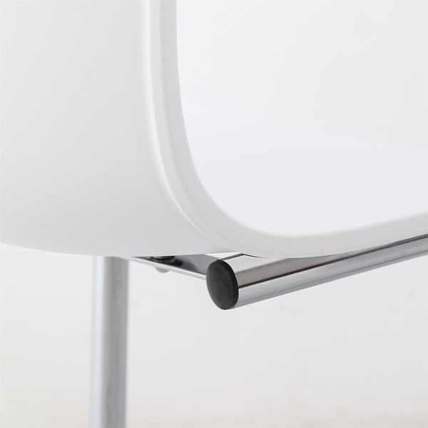 Freischwinger Mendosa 2er-Set - Silber - Weiß - Eisen - Polypropylen - 48 x 79 x 50 cm