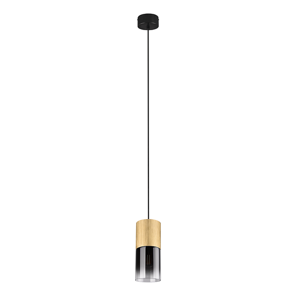 Pendelleuchte Robin Typ A - Rauchglas / Stahl - 1-flammig