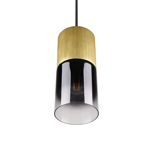 Pendelleuchte Robin Typ A - Rauchglas / Stahl - 1-flammig