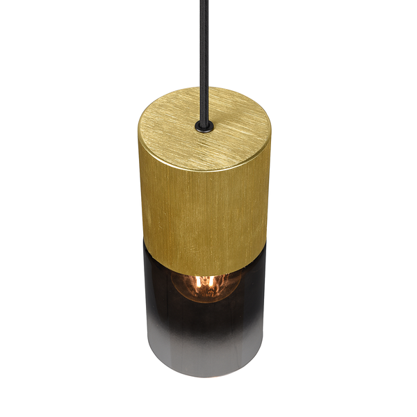 Pendelleuchte Robin Typ A - Rauchglas / Stahl - 1-flammig
