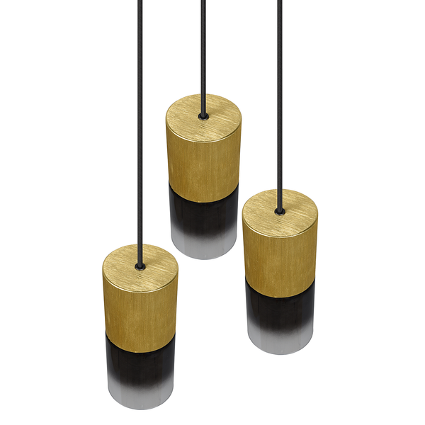 Pendelleuchte Robin Typ B - Rauchglas / Stahl - 1-flammig