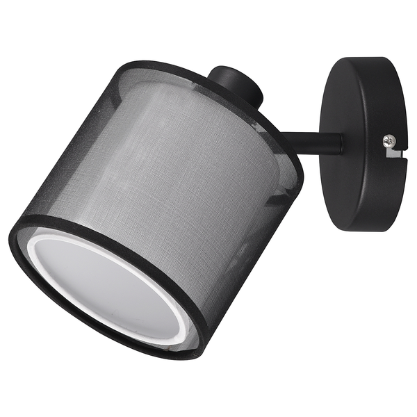 Deckenleuchte Burton - Webstoff / Stahl - Flammenanzahl: 1