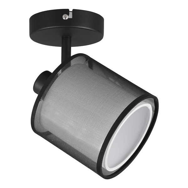 Deckenleuchte Burton - Webstoff / Stahl - Flammenanzahl: 1