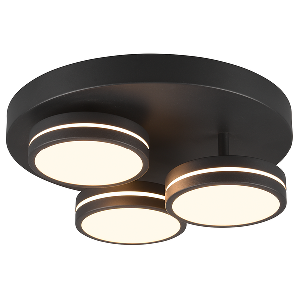 LED-Deckenleuchte Franklin - Aluminium - 3-flammig