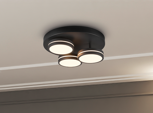 LED-Deckenleuchte Franklin - Aluminium - 3-flammig