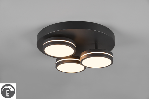 LED-Deckenleuchte Franklin - Aluminium - 3-flammig