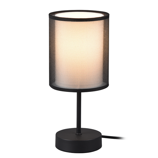 Tischleuchte Burton - Webstoff / Stahl - 1-flammig