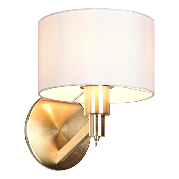 Wandleuchte Cassio - Webstoff / Stahl - 1-flammig - Gold