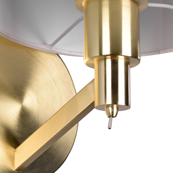 Wandleuchte Cassio - Webstoff / Stahl - 1-flammig - Gold