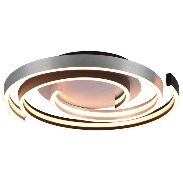 LED-Deckenleuchte Caya - Kunststoff / Stahl - 1-flammig - Silber