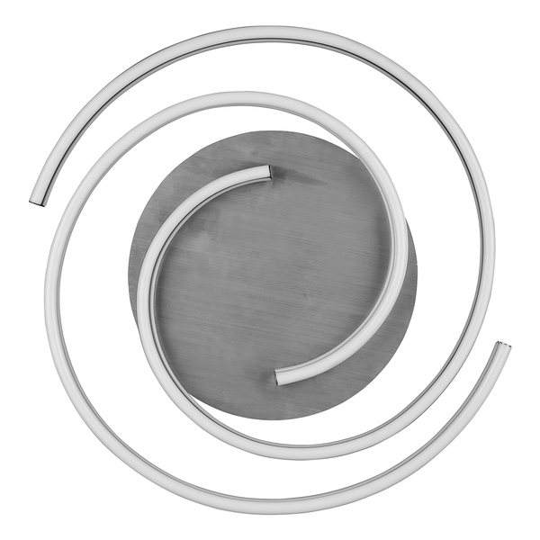 LED-Deckenleuchte Caya - Kunststoff / Stahl - 1-flammig - Silber