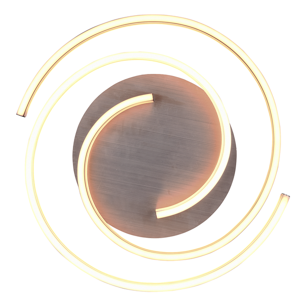 LED-Deckenleuchte Caya - Kunststoff / Stahl - 1-flammig - Silber