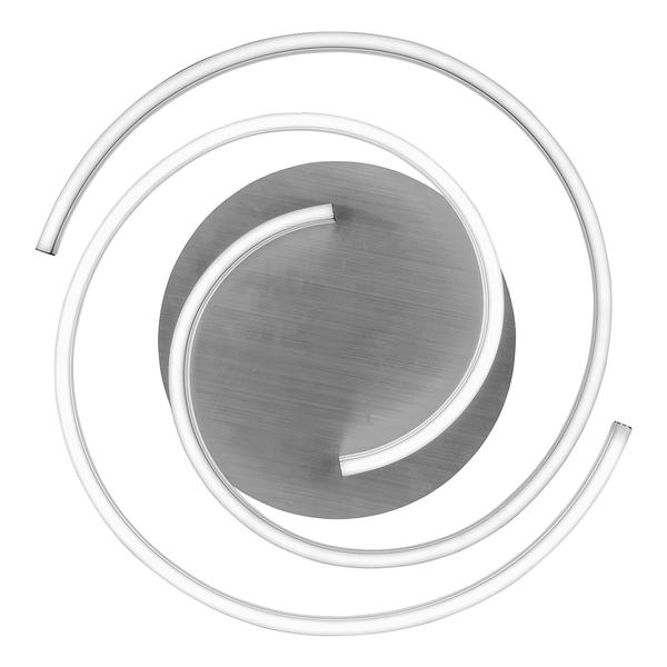 LED-Deckenleuchte Caya - Kunststoff / Stahl - 1-flammig - Silber