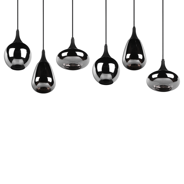 Pendelleuchte Lumina - Glas / Stahl - Flammenanzahl: 6