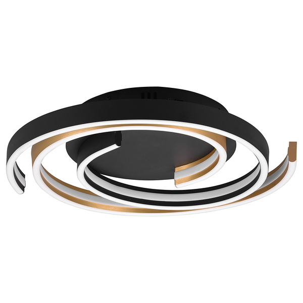 LED-Deckenleuchte Caya - Kunststoff / Stahl - 1-flammig - Schwarz