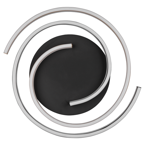 LED-Deckenleuchte Caya - Kunststoff / Stahl - 1-flammig - Schwarz