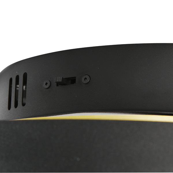 LED-Deckenleuchte Caya - Kunststoff / Stahl - 1-flammig - Schwarz