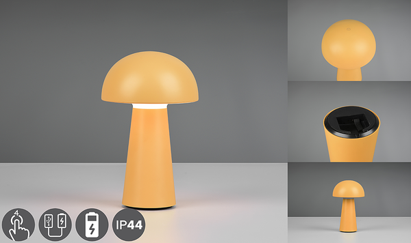 LED-Tischleuchte Lennon - Polyacryl - 1-flammig - Gelb