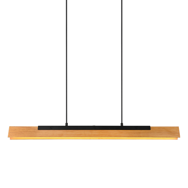 LED-Pendelleuchte Kerala - Kiefer massiv / Stahl - 1-flammig