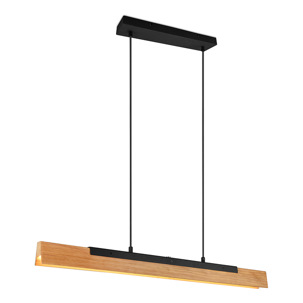 LED-Pendelleuchte Kerala - Kiefer massiv / Stahl - 1-flammig