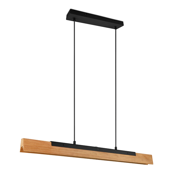 LED-Pendelleuchte Kerala - Kiefer massiv / Stahl - 1-flammig