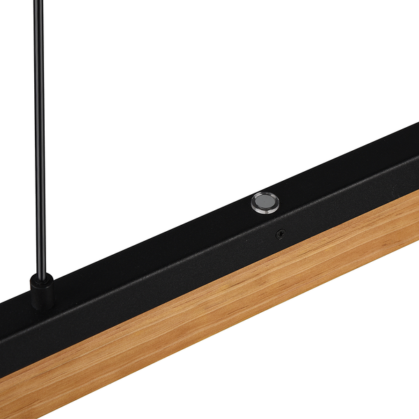 LED-Pendelleuchte Kerala - Kiefer massiv / Stahl - 1-flammig