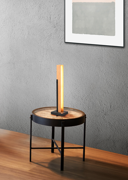 LED-Tischleuchte Kerala - Kiefer massiv / Stahl - 1-flammig