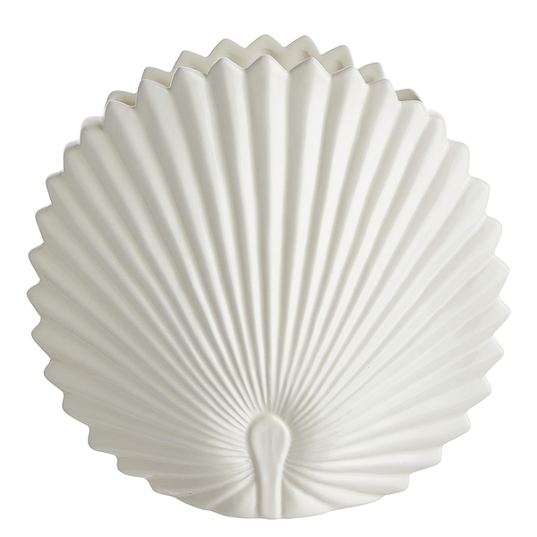 Vase LEAF Palmblatt - Steingut - Beige