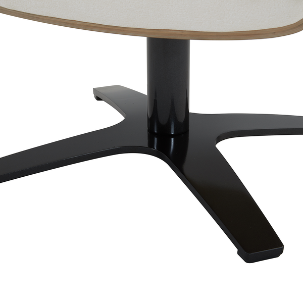 Polsterhocker BOULINS - Chenille / Eisen - Creme / Schwarz