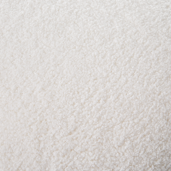 Hocker TODDY - Kiefer / Polyester - Weiß