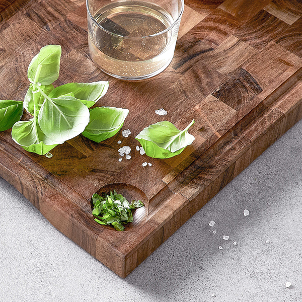 Schneidebrett ACACIA mit Saftrille - Akazie - Braun