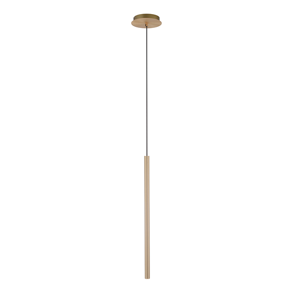 LED-Pendelleuchte Flute Typ A - Aluminium / Eisen - 1-flammig - Messing