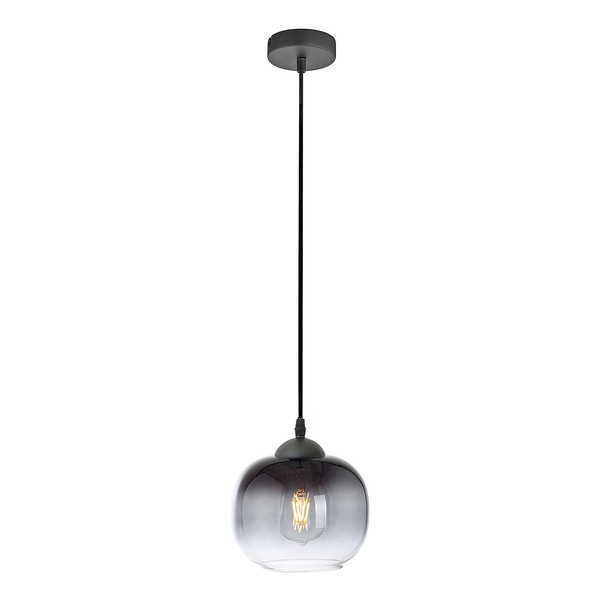 Pendelleuchte Zea Typ A - Rauchglas / Eisen - 1-flammig