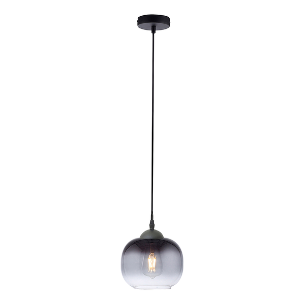 Pendelleuchte Zea Typ A - Rauchglas / Eisen - 1-flammig