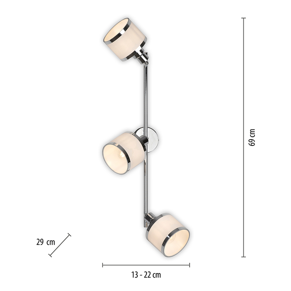 Deckenleuchte Accor - Polyester PVC / Eisen - 3-flammig - Flammenanzahl: 3