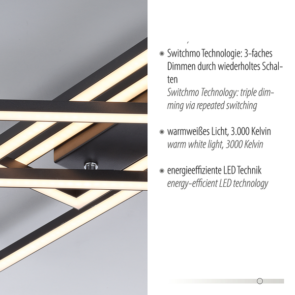 LED-Deckenleuchte Iven - Eisen / Aluminium - 1-flammig