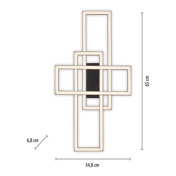 LED-Deckenleuchte Iven - Eisen / Aluminium - 1-flammig