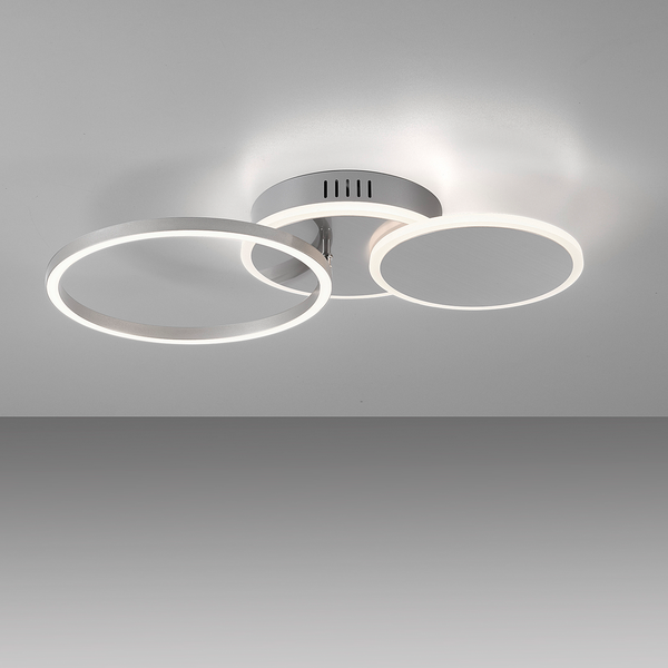LED-Deckenleuchte Sevent Typ A - Polyester PVC / Aluminium- 1-flammig - Silber