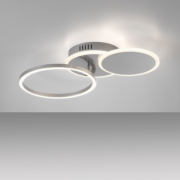 LED-Deckenleuchte Sevent Typ A - Polyester PVC / Aluminium- 1-flammig - Silber
