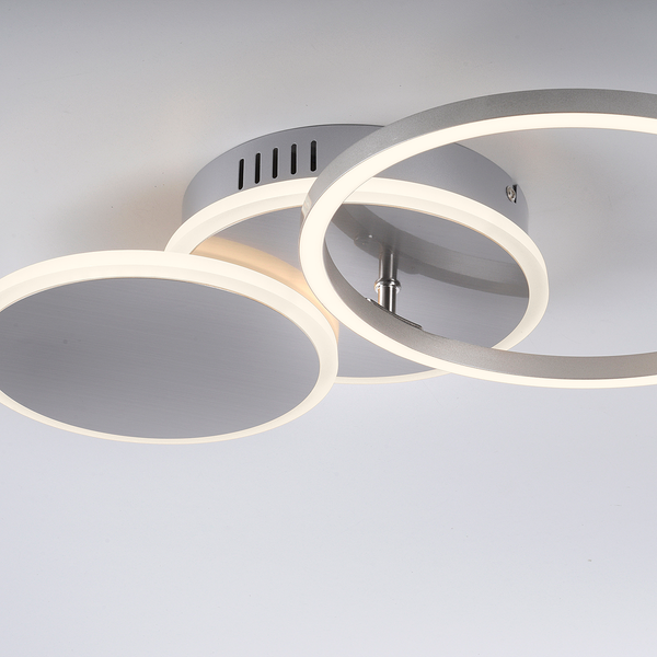 LED-Deckenleuchte Sevent Typ A - Polyester PVC / Aluminium- 1-flammig - Silber