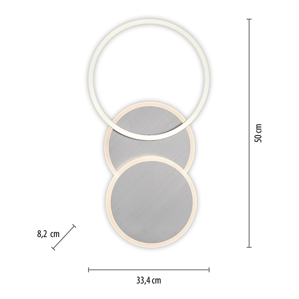 LED-Deckenleuchte Sevent Typ A - Polyester PVC / Aluminium- 1-flammig - Silber