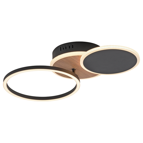 LED-Deckenleuchte Sevent Typ A - Polyester PVC / Aluminium- 1-flammig - Braun