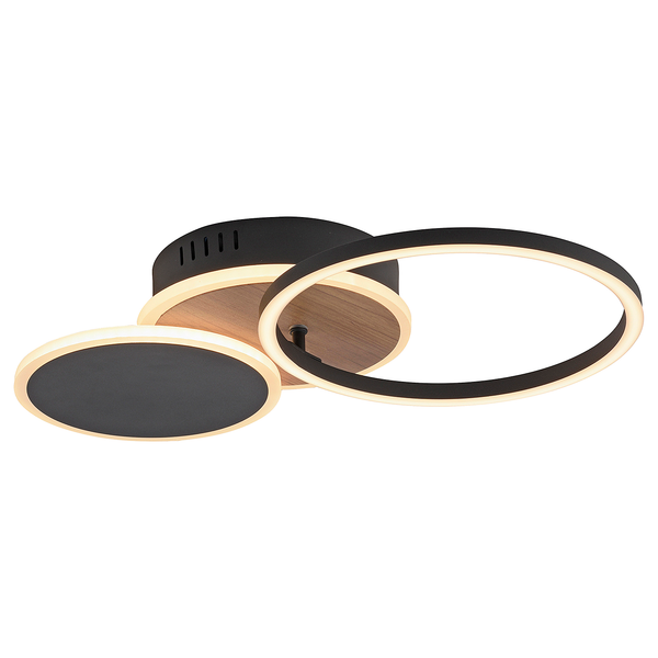 LED-Deckenleuchte Sevent Typ A - Polyester PVC / Aluminium- 1-flammig - Braun