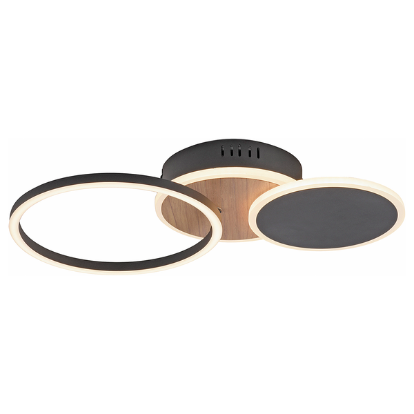 LED-Deckenleuchte Sevent Typ A - Polyester PVC / Aluminium- 1-flammig - Braun