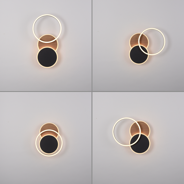 LED-Deckenleuchte Sevent Typ A - Polyester PVC / Aluminium- 1-flammig - Braun