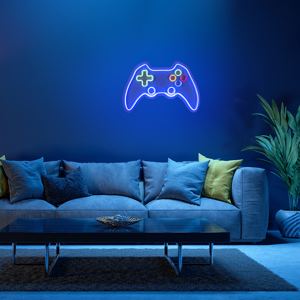 LED-Kinderzimmerleuchte Neon-Gamer - Polyester PVC - 1-flammig