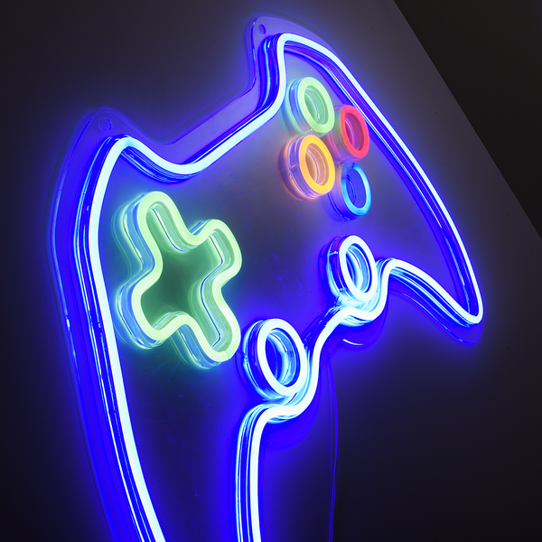 LED-Kinderzimmerleuchte Neon-Gamer - Polyester PVC - 1-flammig
