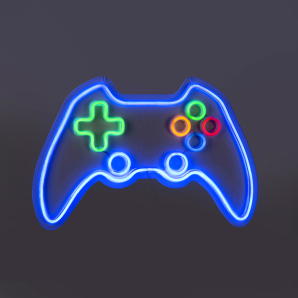 LED-Kinderzimmerleuchte Neon-Gamer - Polyester PVC - 1-flammig
