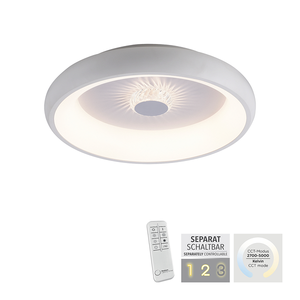 LED-Deckenleuchte Vertigo Typ B - Eisen - 1-flammig - Silber