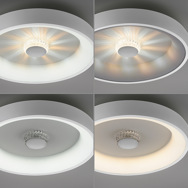 LED-Deckenleuchte Vertigo Typ B - Eisen - 1-flammig - Silber